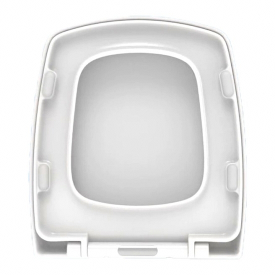 Square toilet seat white